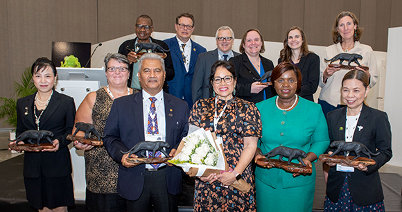 Photo by Frank Kohn/USFWS The 2022 Clark R. Bavin Wildlife Law Enforcement Award recipients