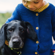 Dog and child